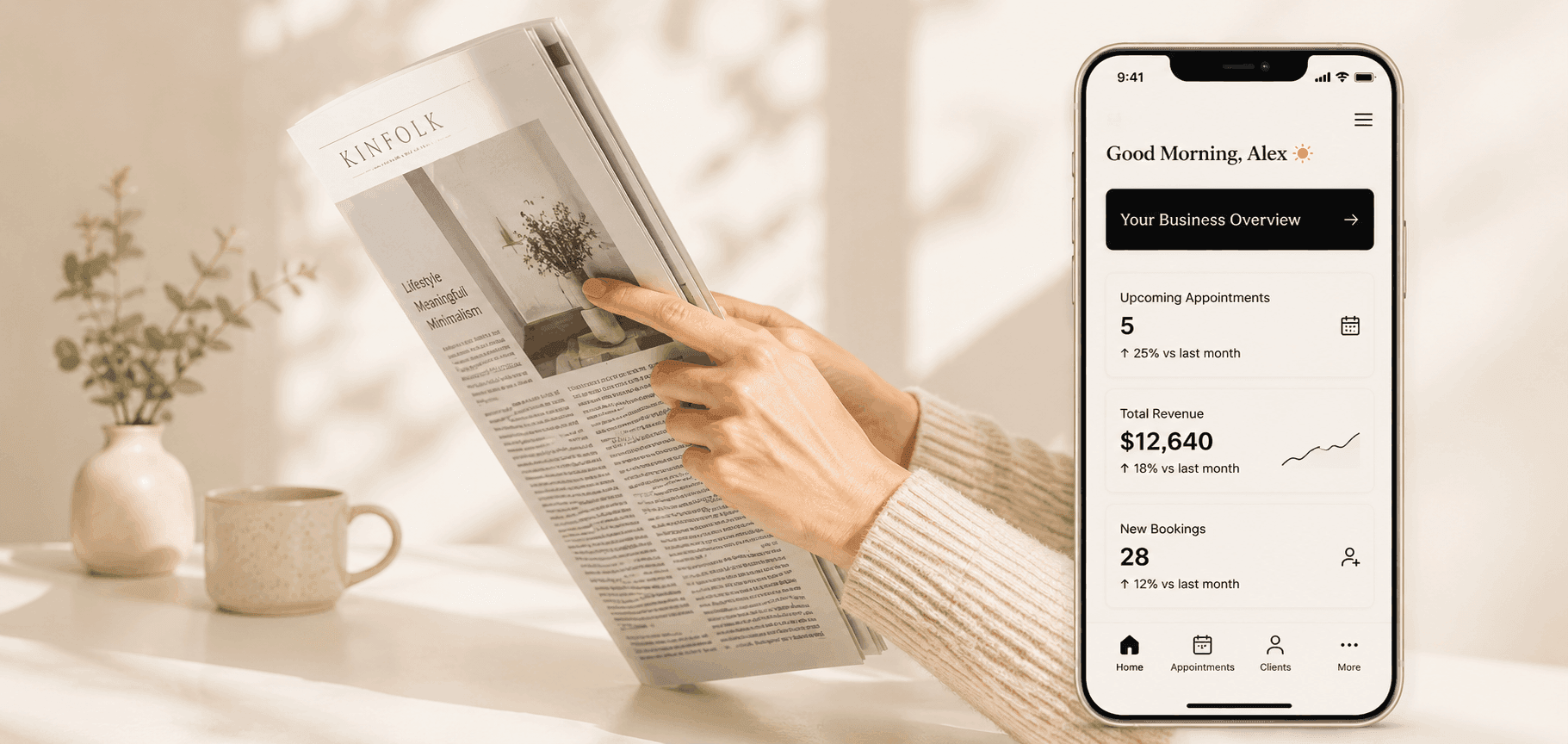 Booking application view